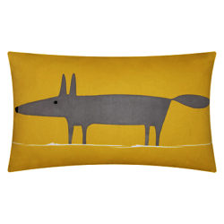 Scion Mr Fox Cushion Grey / Yellow